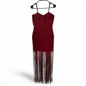 Fashion Nova Red fringe Dress